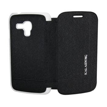 Кожен калъф за Samsung Galaxy Core i8260 - Kalaideng Flip Case Iceland (черен)
