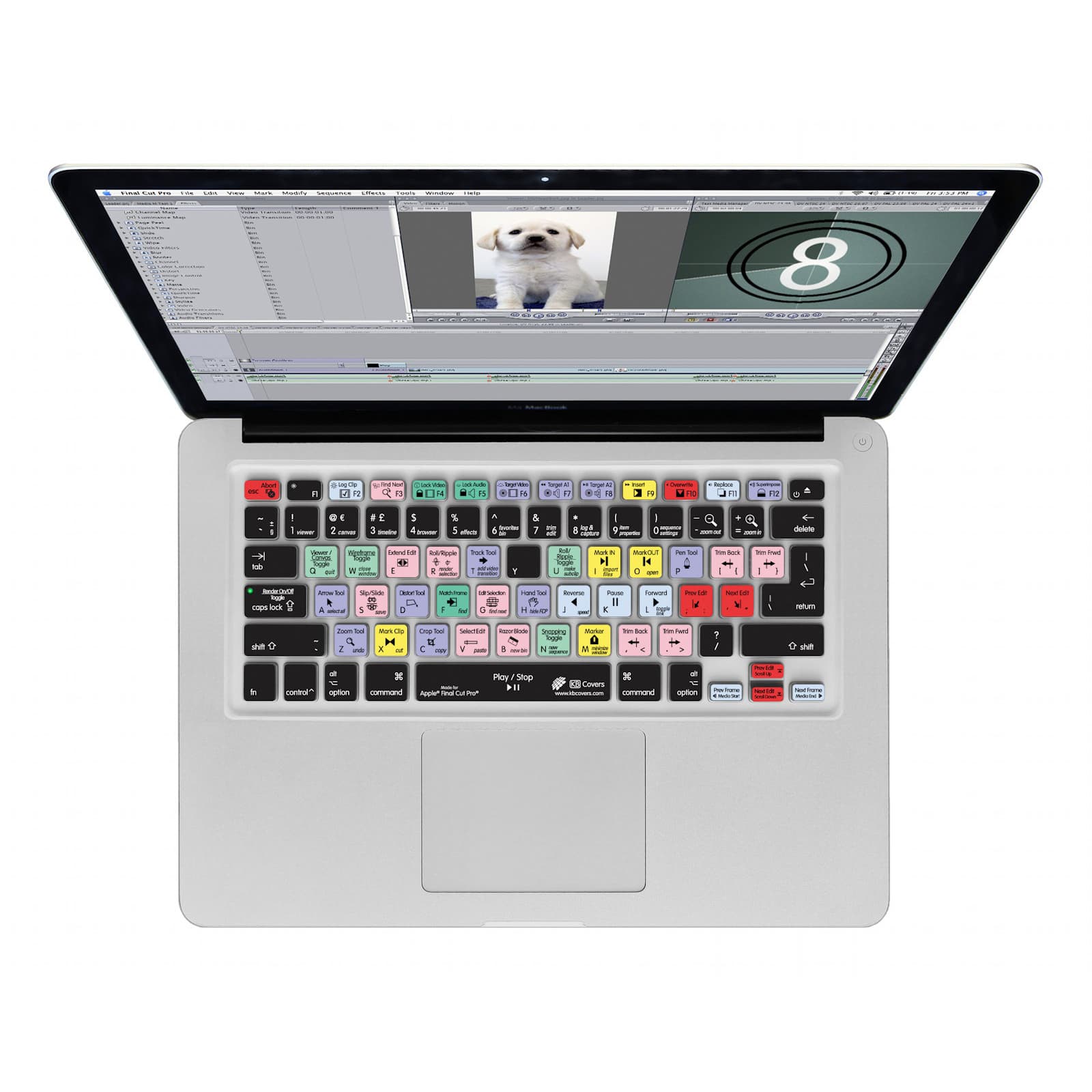 Силиконова обвивка за Final Cut за MacBook, MacBook Air и MacBook Pro - Final Cut Pro/Express QWERTY Keyboard Cover