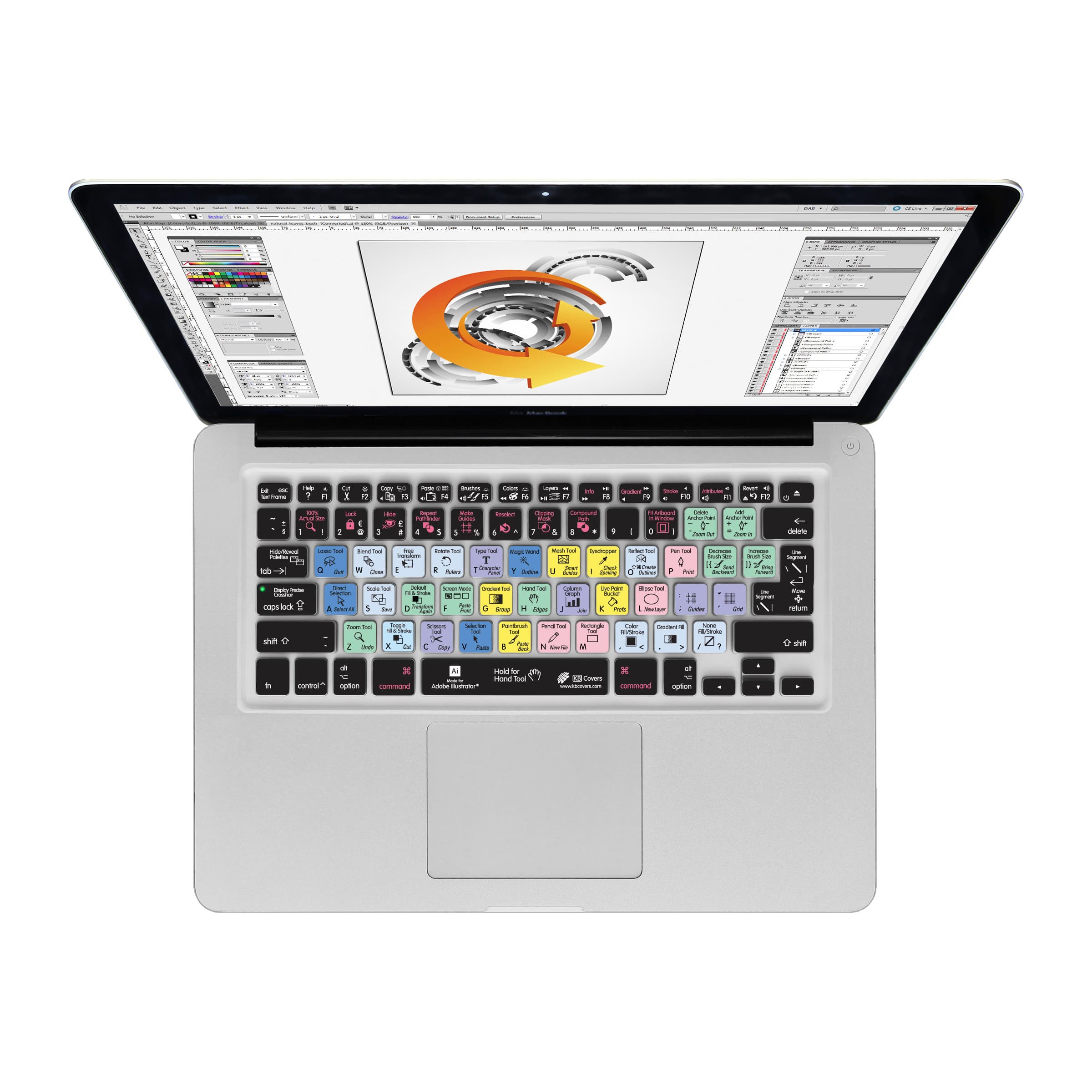 Силиконова обвивка за Adobe Illustrator CS6 за MacBook, MacBook Air и MacBook Pro - Illustrator CS6 QWERTY Keyboard Cover