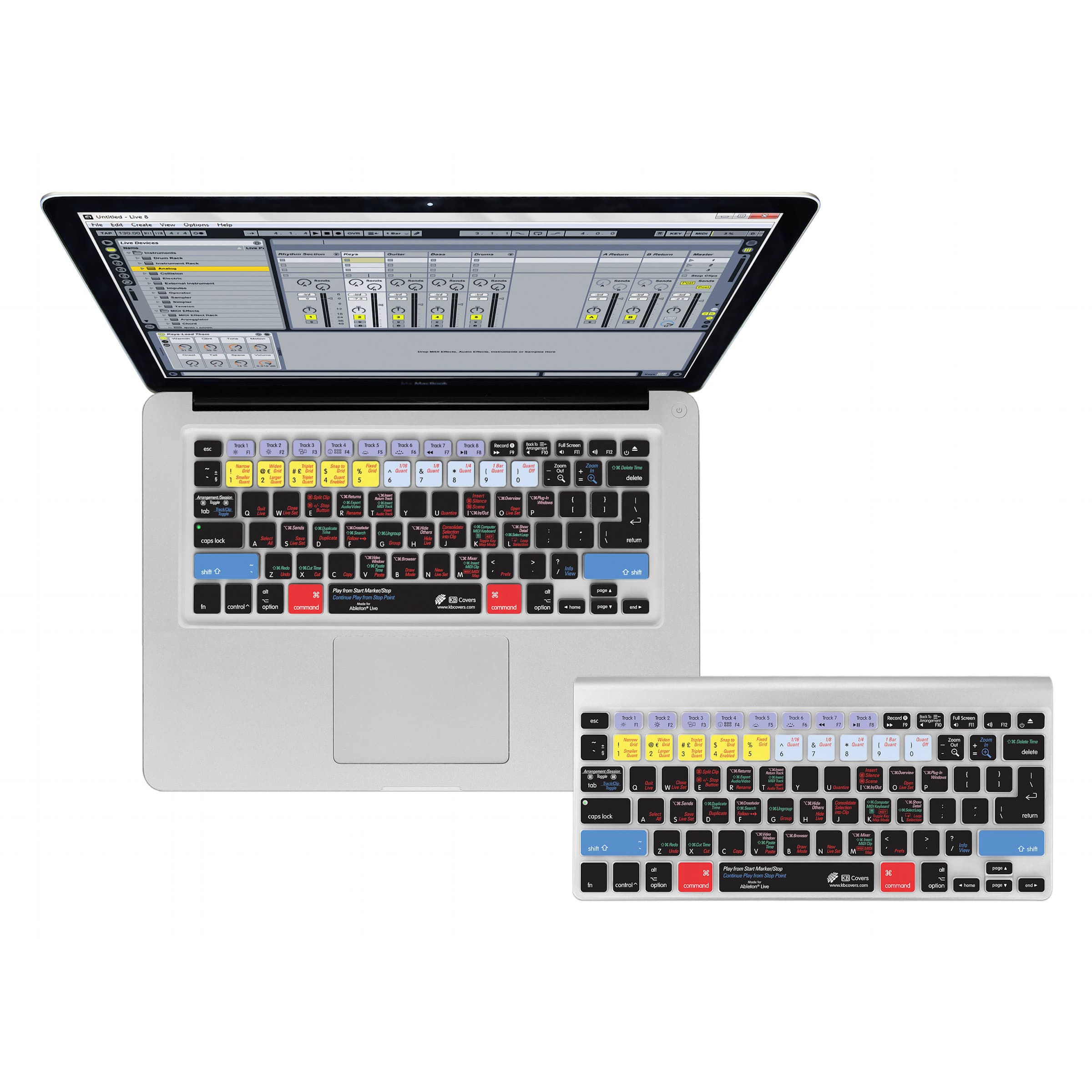 Силиконова обвивка за Ableton Live софтуер за MacBook, MacBook Air и MacBook Pro - Ableton Live QWERTY Keyboard Cover