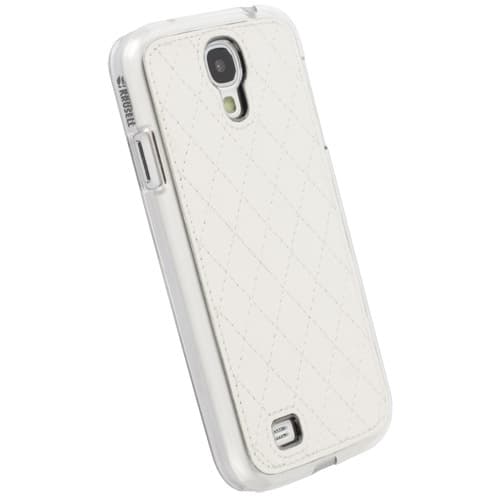 Поликарбонатов кейс с кожено покритие за Samsung Galaxy S4 i9500 - Krusell Avenyn Undercover (бял)