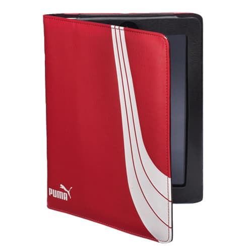 Кожен кейс с поставка за iPad 4, iPad 3, iPad 2 - Puma Formstripe Case (червен)