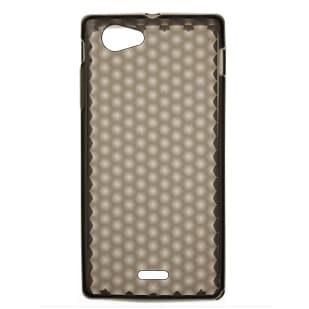 Силиконов калъф за Sony Xperia J - Trendy8 Diamond Series TPU (сив-прозрачен)