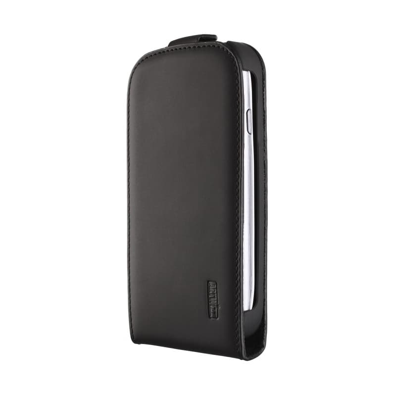 Кожен флип кейс за Samsung Galaxy S3 mini i8190 - Artwizz SeeJacket® Leather Flip Plus (черен-мат)
