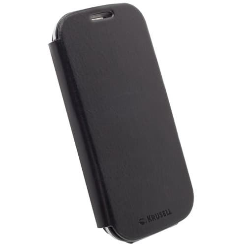Калъф от естествена кожа за Samsung Galaxy S3 i9300, S3 Neo - Krusell Donso FlipCover (черен)