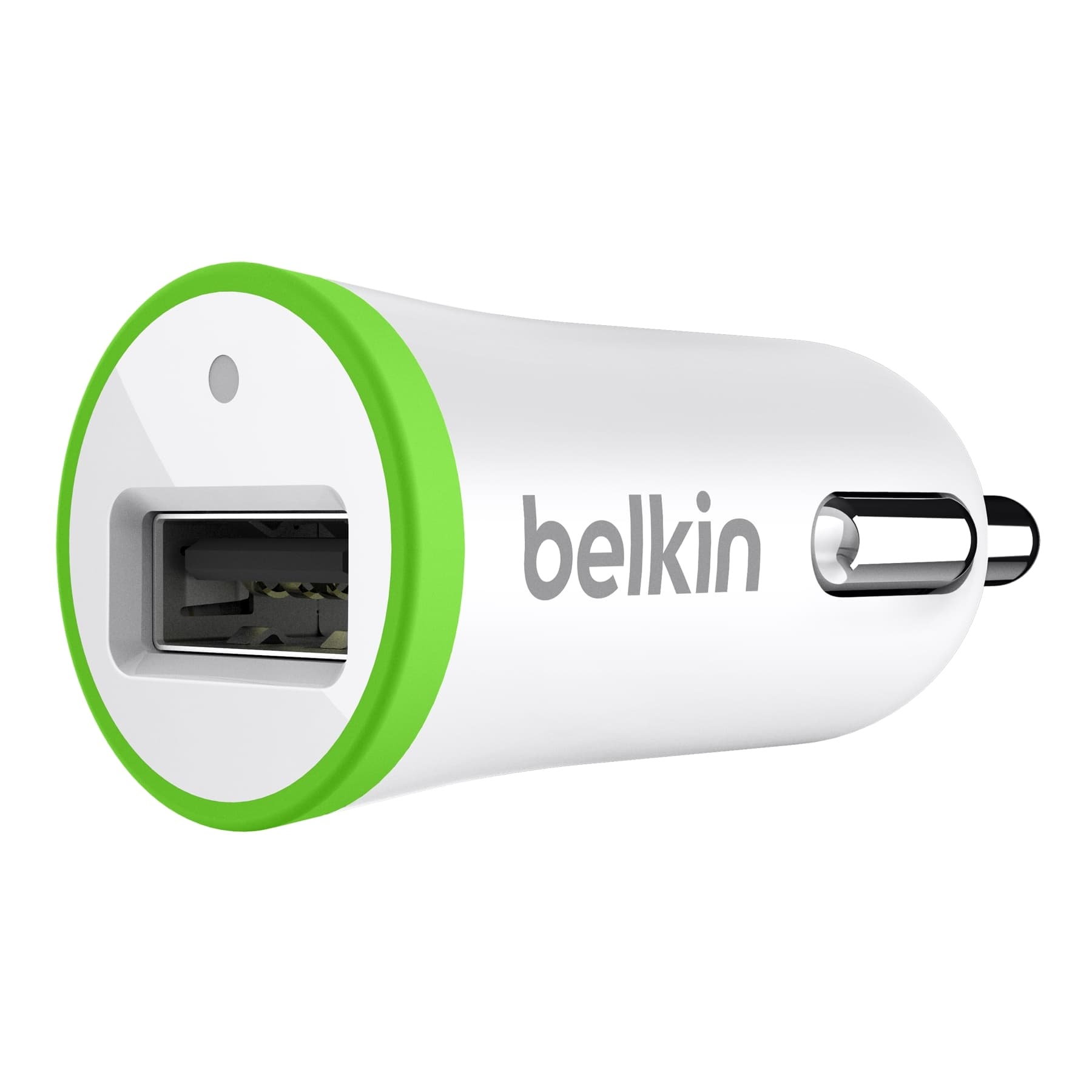 Захранване за кола с USB изход за iPad, iPhone, iPod и мобилни устройства - Belkin 12V 2.1A (бял)