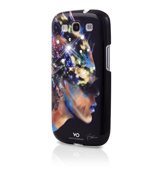 Дизайнерски кейс за Samsung Galaxy S3 (с кристали на Сваровски) - черен - White Diamonds Nafrotiti