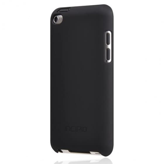 Тънък поликарбонатов кейс и две покрития за дисплея за iPod Touch 4 - Incipio Feather Case (черен)