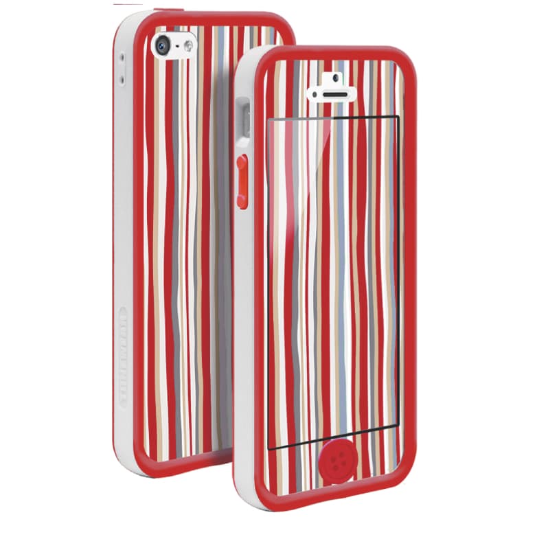 Бъмпер, скин и фолио за iPhone 5, iPhone 5S, iPhone SE - Tunewear Poptune Stripe Red