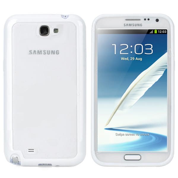 Хибридна обвивка за Samsung Galaxy Note 2 N7100 - Protective Bumper Frame (бял)