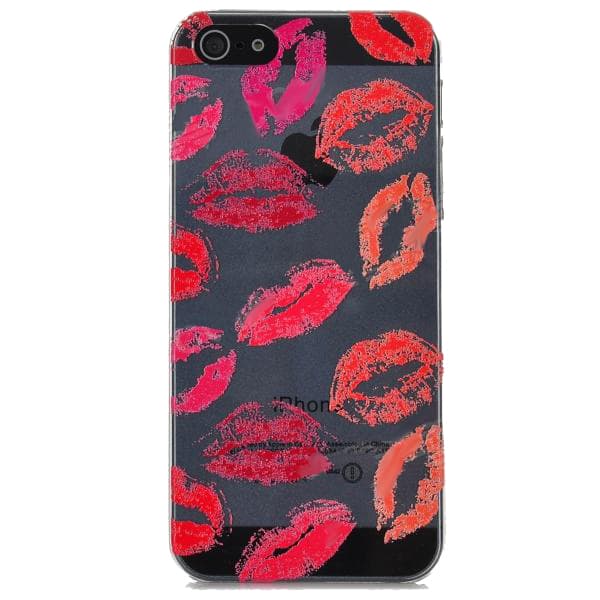 Поликарбонатов кейс за iPhone 5, iPhone 5S, iPhone SE - Newtons Sexy Lips Case (прозрачен)