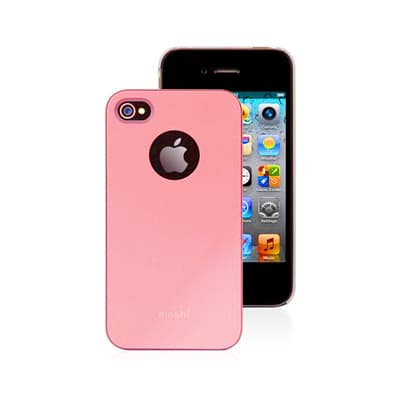 Поликарбонатов кейс и защитно покритие за iPhone 4/4S - Moshi iGlaze (розов)