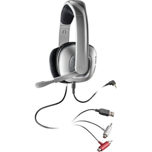 Мултимедийни слушалки с микрофон за Xbox360 - Plantronics Gamecom X40 (бял)