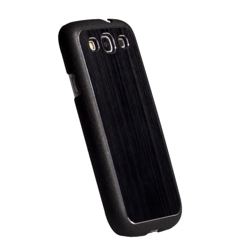 Твърд кейс с алуминиево покритие за Samsung Galaxy S3 i9300 - Krusell Bioserie AluCover Black Plain