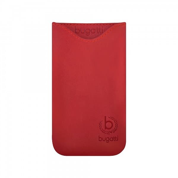 Кожен калъф (естествена кожа) за Samsung Galaxy S3, S3 Neo, S4, HTC One X, Sensation XL и др. - Bugatti Skinny XL Flaming Red