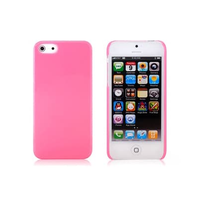 Поликарбонатов кейс за iPhone 5, iPhone 5S, iPhone SE - Protective Plastic Case (розов)
