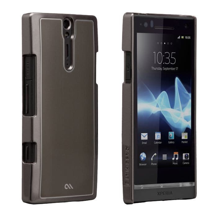 Алуминиев кейс за Sony Xperia S - CaseMate Brushed Aluminum (сребрист)