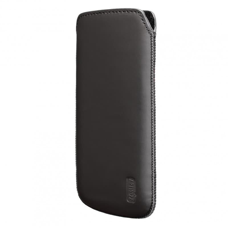 Кожен калъф за iPhone 5, iPhone 5S, iPhone SE - Artwizz Leather Pouch (черен-мат)