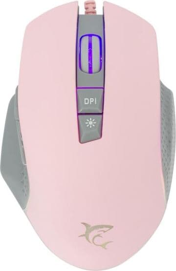 Мишка SBOX WHITE SHARK GM-5009, оптична (6400 dpi), USB, розова, гейминг, RGB подсветка
