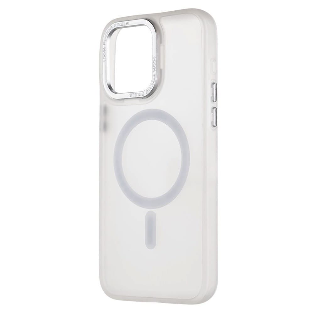 Хибриден удароустойчив кейс с MagSafe за iPhone 15 Pro Max - OBALME Misty Keeper MagSafe Case (бял-прозрачен)