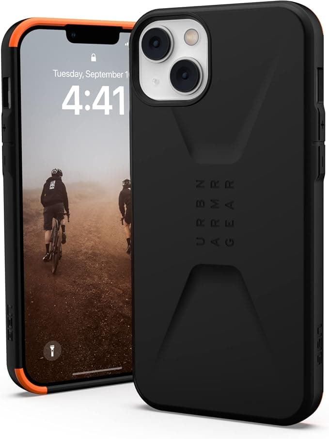 Удароустойчив хибриден кейс за iPhone 14 Plus - Urban Armor Gear Civilian Case (черен)