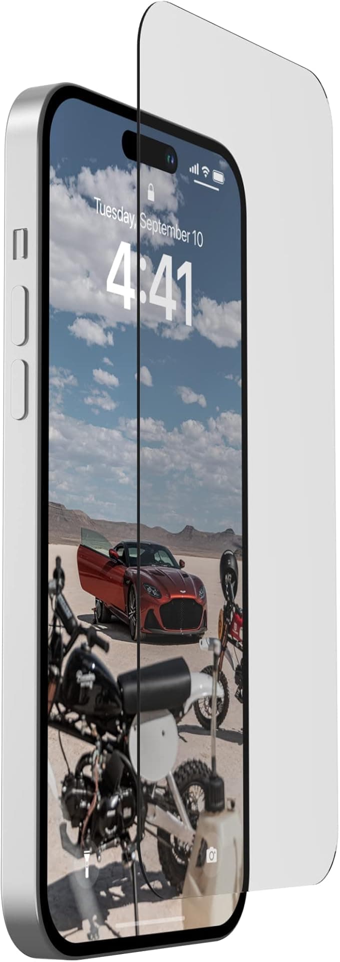 Най-висок клас стъклено защитно покритие за дисплея на iPhone 14 Pro Max - Urban Armor Gear Glass Screen Shield Plus (прозрачен)