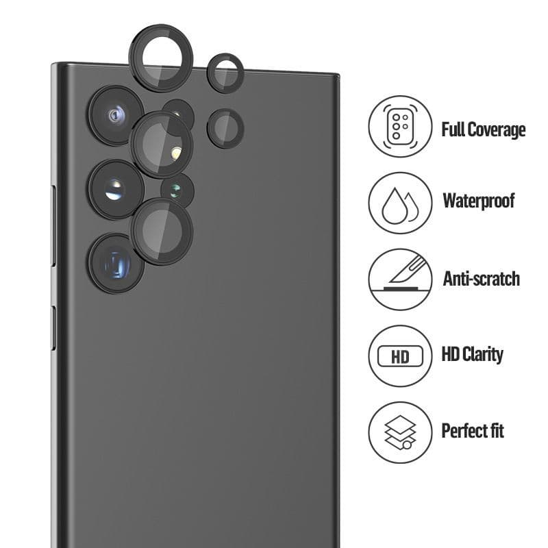 Предпазни стъклени лещи за камерата на Samsung Gaalaxy S24 Ultra (сребрист) - Blueo Camera Lens Protector