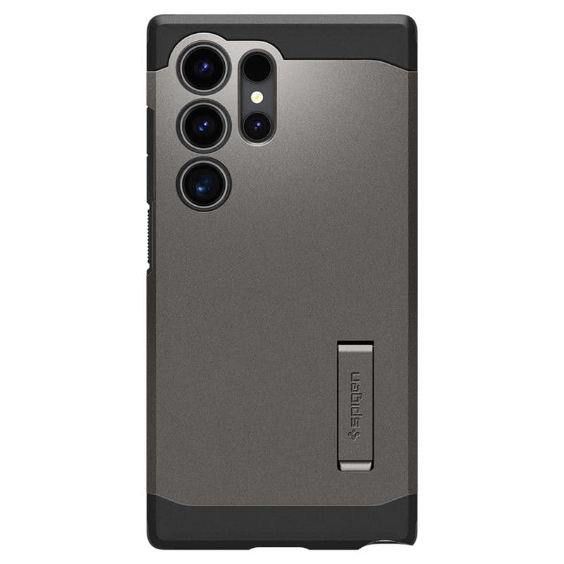 Хибриден кейс с най-висока степен на защита за Samsung Galaxy S24 Ultra - Spigen Tough Armor Case (тъмносив)