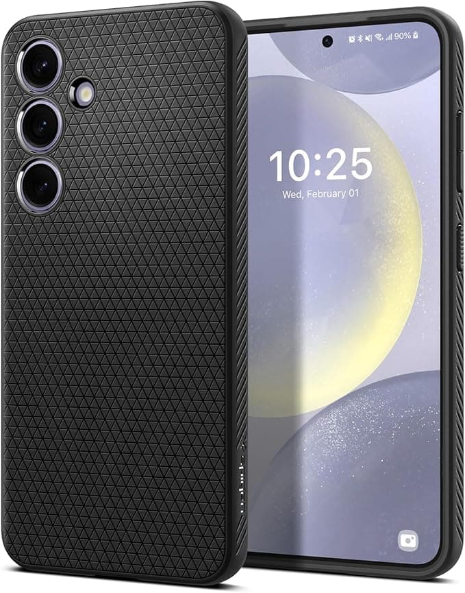 Силиконов (TPU) калъф с висока степен на защита за Samsung Galaxy S24 - Spigen Liquid Air Case (черен)