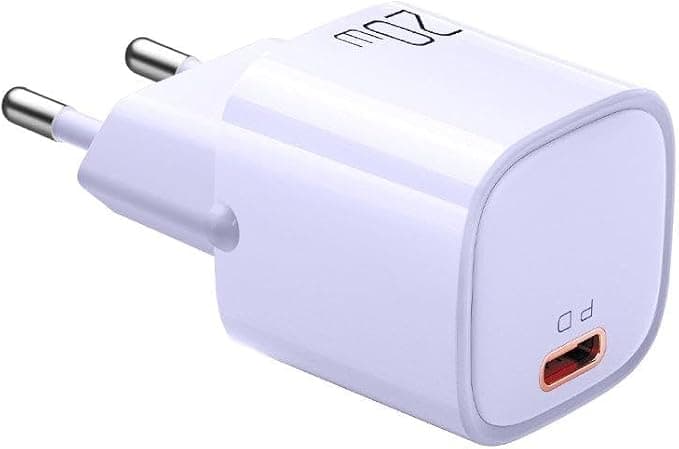 Захранване за ел. мрежа с USB-C изход с технология за бързо зареждане - Mcdodo Mini USB-C PD Fast Charger 20W (лилав)