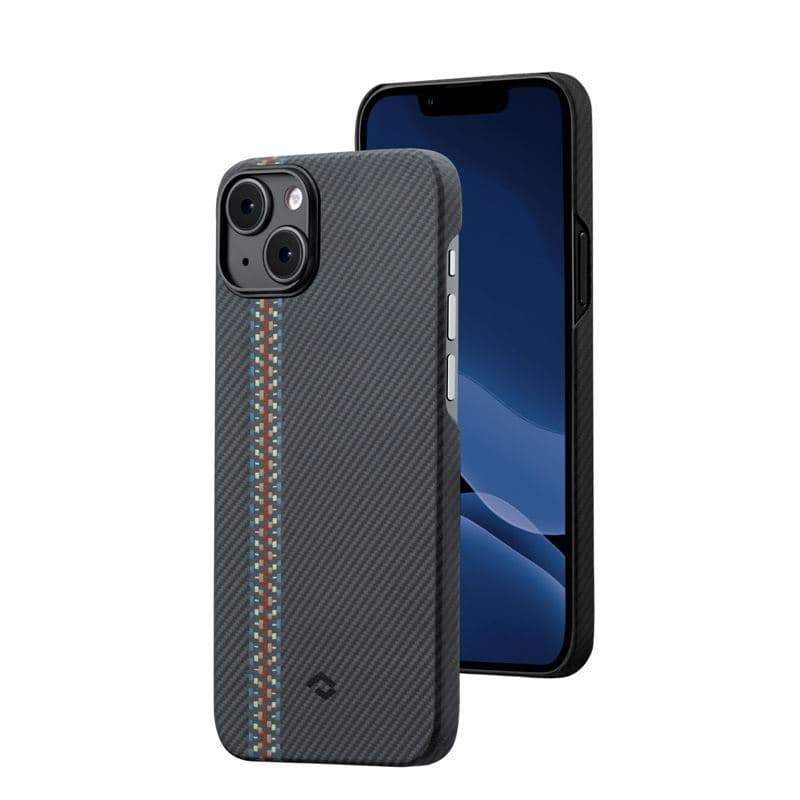 Кевларен кейс с MagSafe за iPhone 14 Plus (черен-зелен) - Pitaka MagEZ 3 600D Fusion Weaving Aramid Fiber MagSafe Case