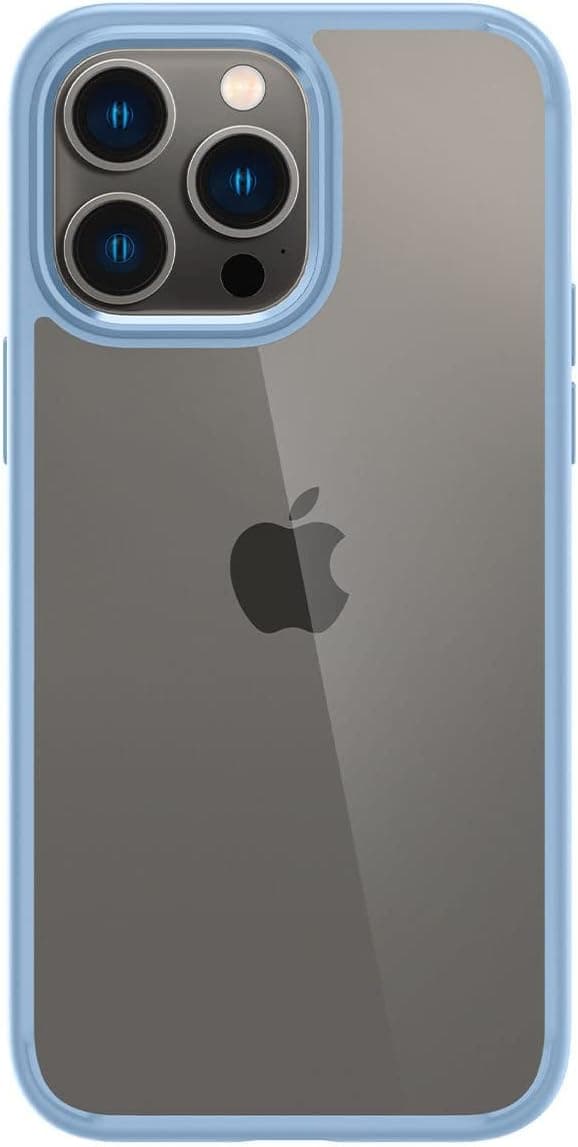 Хибриден кейс с висока степен на защита за iPhone 14 Pro Max - Spigen Crystal Hybrid Case (син-прозрачен)