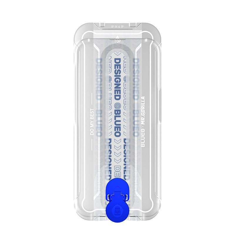 Защитно покритие от сапфирено стъкло за дисплея на iPhone 15 Pro - Blueo Sapphire Screen Protector With Applicator (черен-прозрачен)