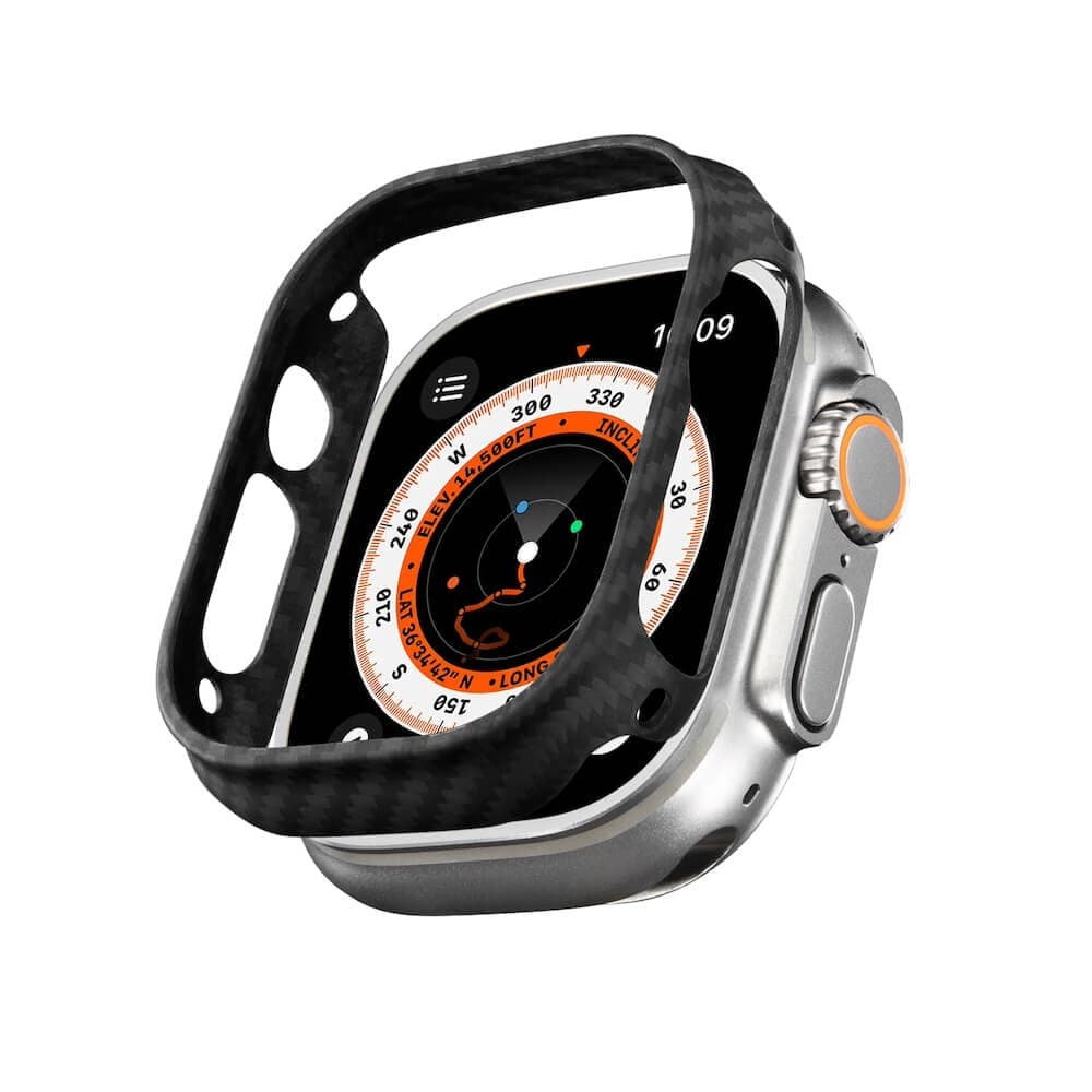 Кевларен кейс за Apple Watch Ultra, Ultra 2, Ultra 3 49мм - Pitaka Aramid Fiber Air Case (черен)