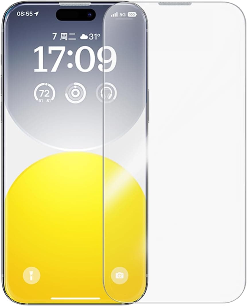 Калено стъклено защитно покритие за дисплея на iPhone 15 Pro - Baseus Diamond Tempered Glass Film (0.30mm) (черен-прозрачен)