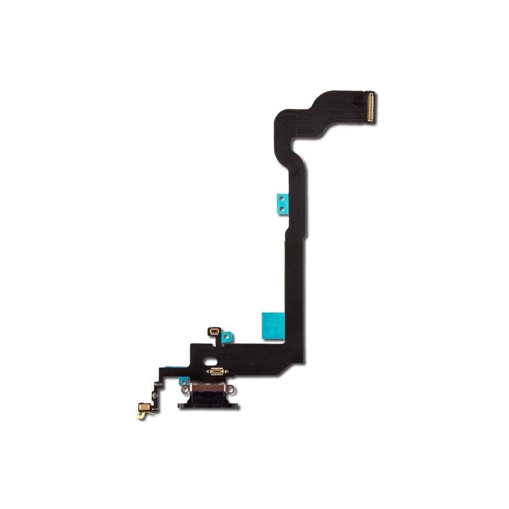 Лентов кабел с Lightning конектора и долните микрофони за iPhone X - BK OEM iPhone X System Connector and Flex Cable (черен)