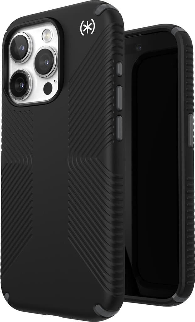 Удароустойчив хибриден кейс за iPhone 15 Pro - Speck Presidio 2 Grip Case (черен)
