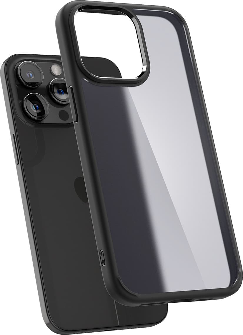 Хибриден кейс с висока степен на защита за iPhone 15 Pro Max - Spigen Ultra Hybrid Case (черен-матиран)