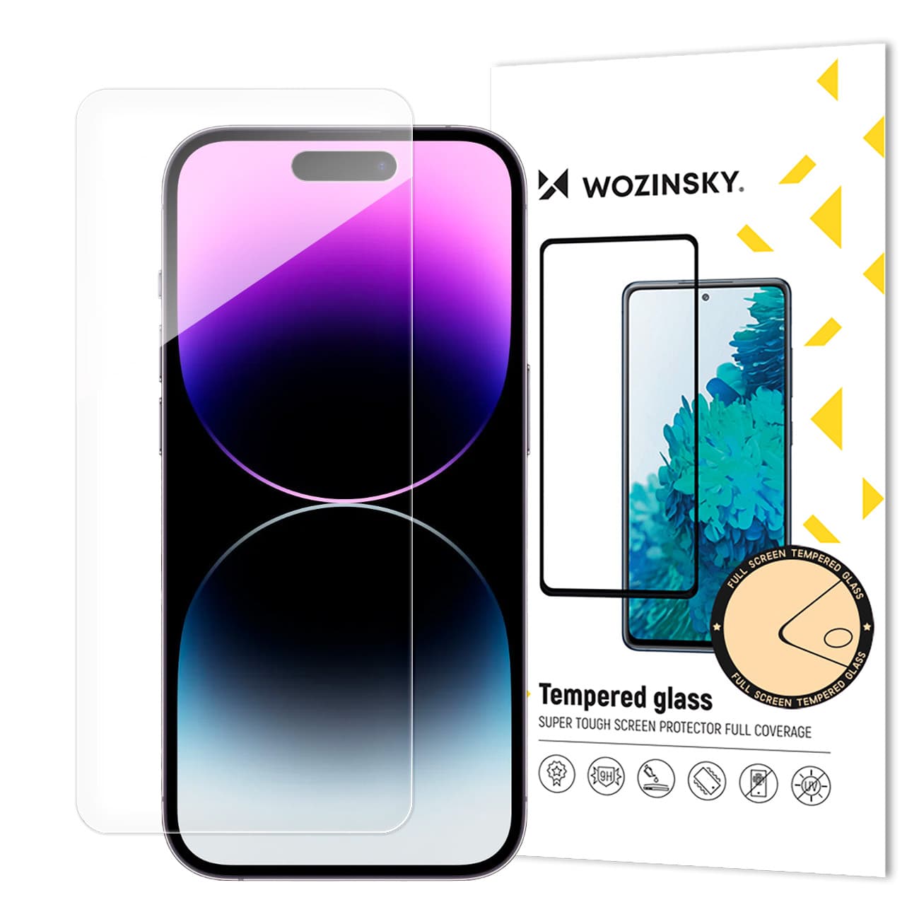 Калено стъклено защитно покритие (0.33 мм) за дисплея на iPhone 15 - Wozinsky Tempered Glass Screen Protector 2.5D (прозрачен)