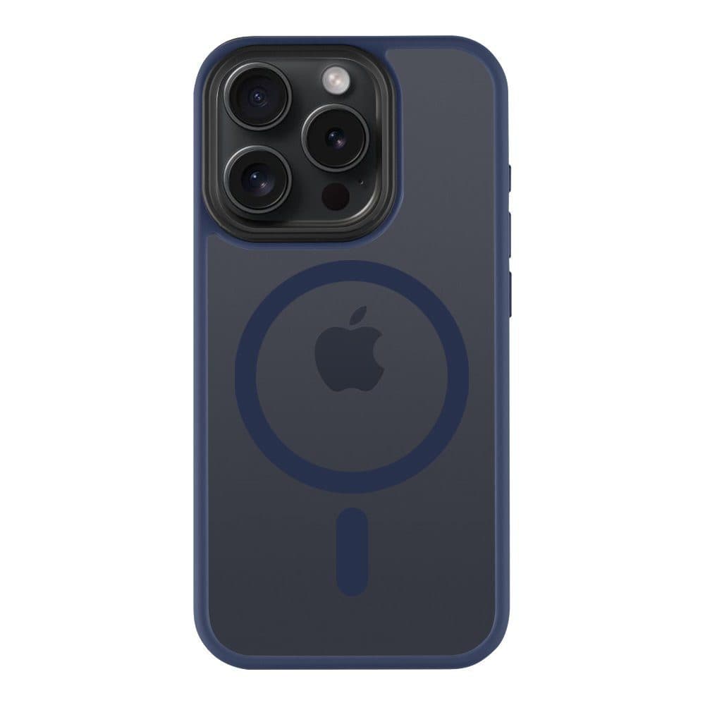 Хибриден удароустойчив кейс с MagSafe за iPhone 15 Pro - Tactical MagForce Hyperstealth Cover (син)