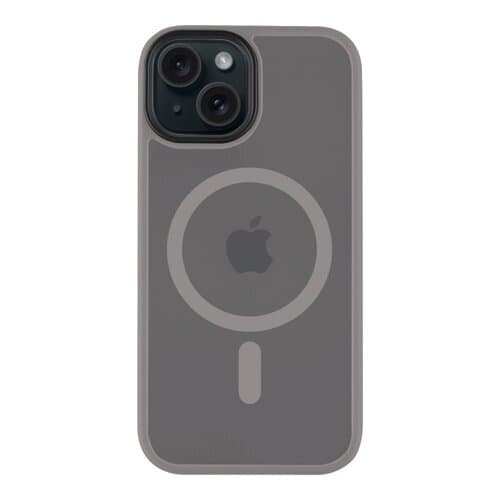 Хибриден удароустойчив кейс с MagSafe за iPhone 15 (сив) - Tactical MagForce Hyperstealth Cover