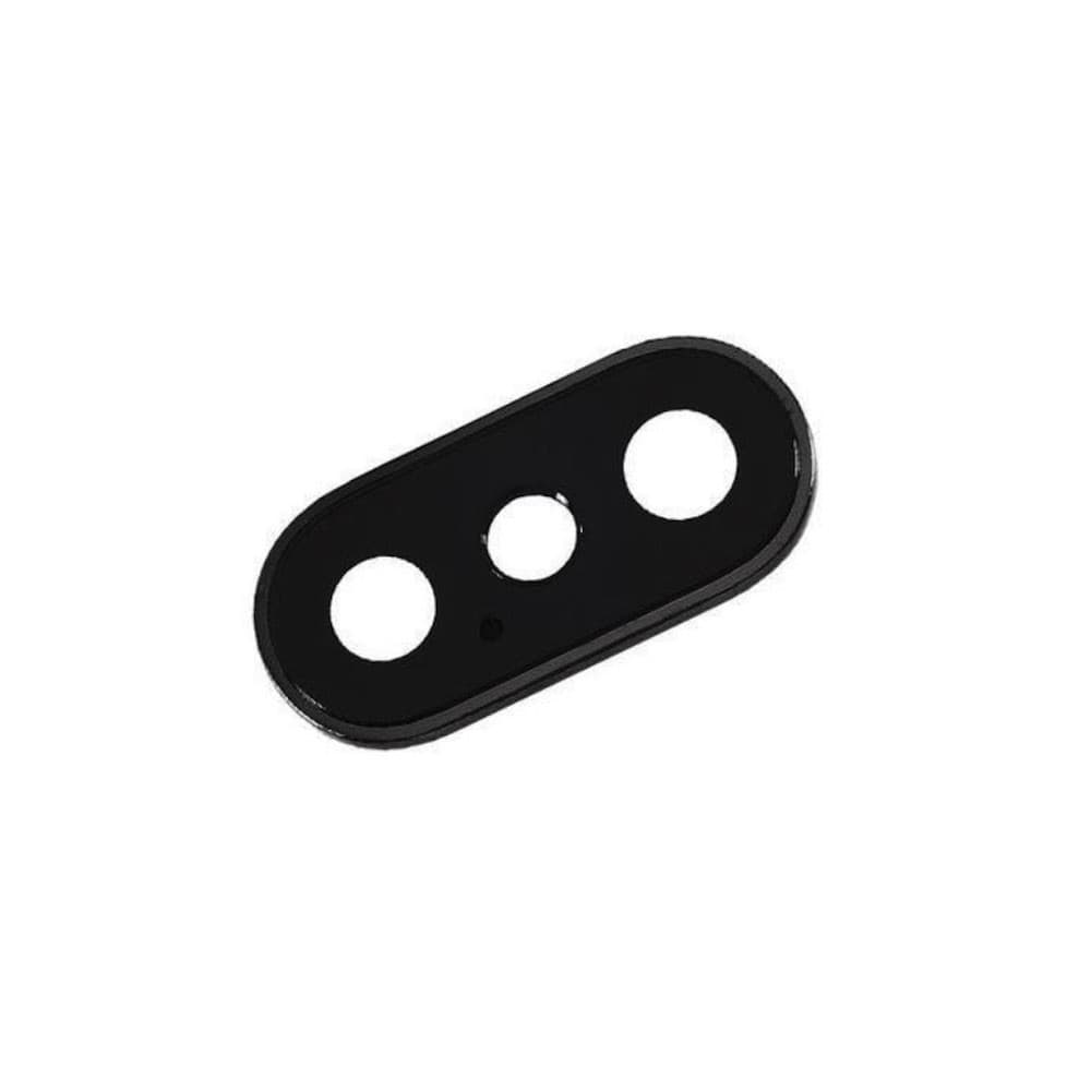 Резервно стъкло за лещата и рамка на задната камера за iPhone X - BK OEM Rear Camera Glass Lenses And Frame