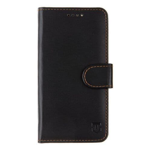 Кожен калъф, тип портфейл с поставка и отделение за кр. карти за iPhone 15 Pro - Tactical Field Notes Leather Flip Case (черен)
