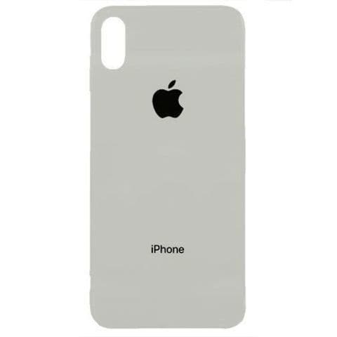 Резервен заден стъклен капак за iPhone X - OEM iPhone Backcover Glass (сребрист)
