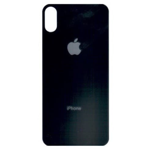 Резервен заден стъклен капак за iPhone XS - OEM iPhone Backcover Glass (черен)