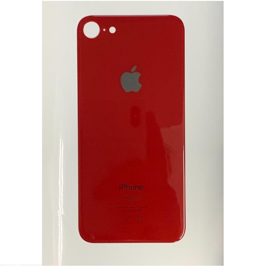 Резервен заден стъклен капак за iPhone 8 - OEM iPhone Backcover Glass (червен)