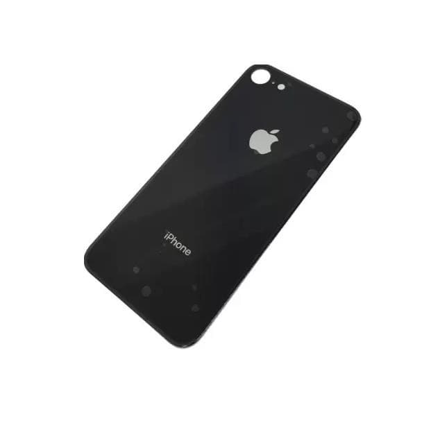 Резервен заден стъклен капак за iPhone 8 - OEM iPhone Backcover Glass (черен)