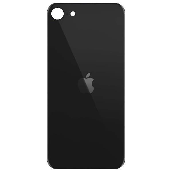 Резервен заден стъклен капак за iPhone SE (2022), iPhone SE (2020) - OEM iPhone Backcover Glass (черен)