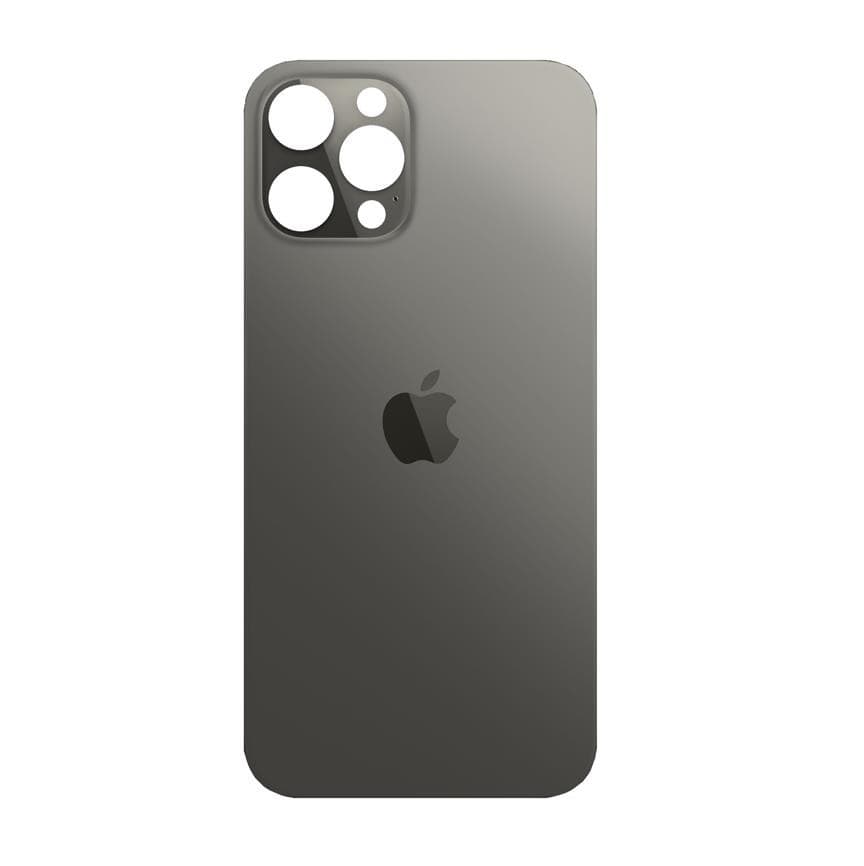 Резервен заден стъклен капак за iPhone 12 Pro Max - OEM iPhone 12 Pro Max Backcover Glass (тъмносив)