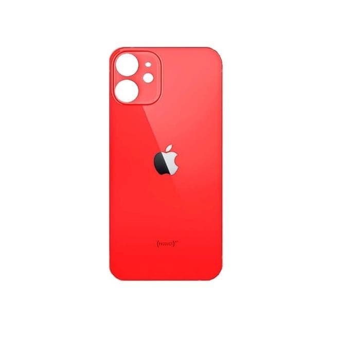 Резервен заден стъклен капак за iPhone 12 - OEM iPhone 12 Backcover Glass (червен)